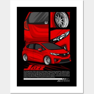 Honda Jazz Red Color Posters and Art